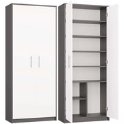 Scaffale OLIV 2d antracite bianco libreria moderna