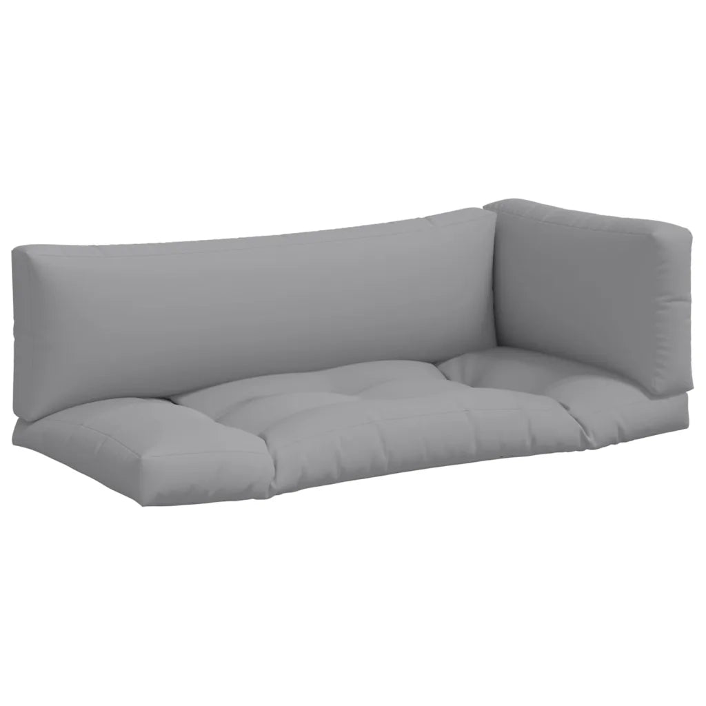 Cuscini per Pallet 3 pz Grigi in Tessuto 360945
