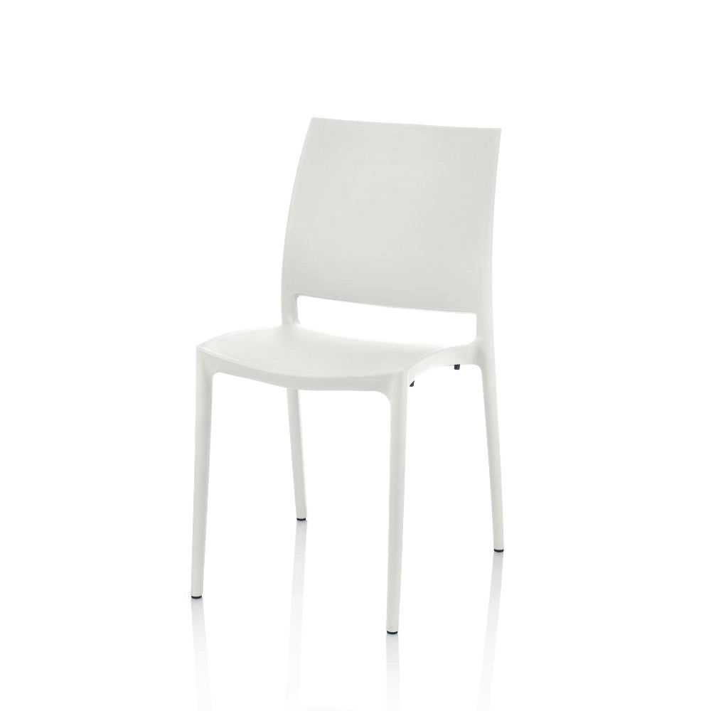 Set 4 Sedia polipropilene Curtis colore bianco