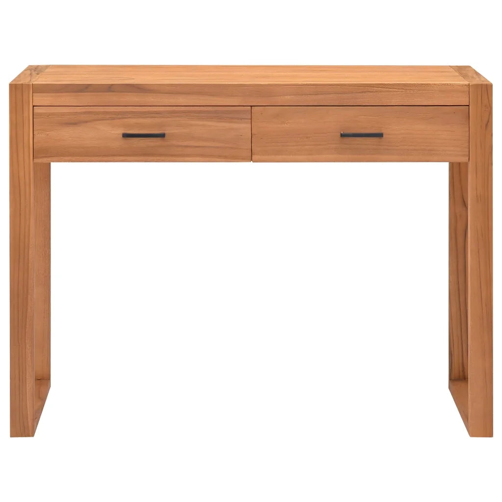 Scrivania | Tavolo da Ufficio con 2 Cassetti 100x40x75 cm in Legno di Teak