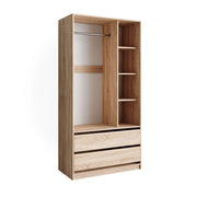 Vicco Armadio Sonoma 100 x 200 cm con 2 cassetti