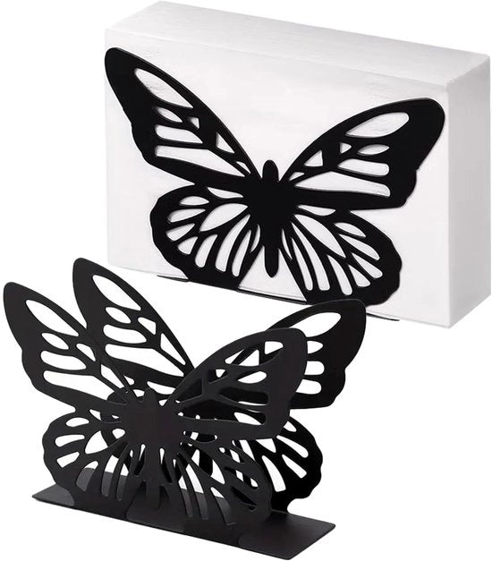 Servizio per tovaglioli - 2 pezzi - Nero - Metallo