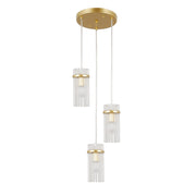 Lampadario Merto 3xE14 oro vetro Italux