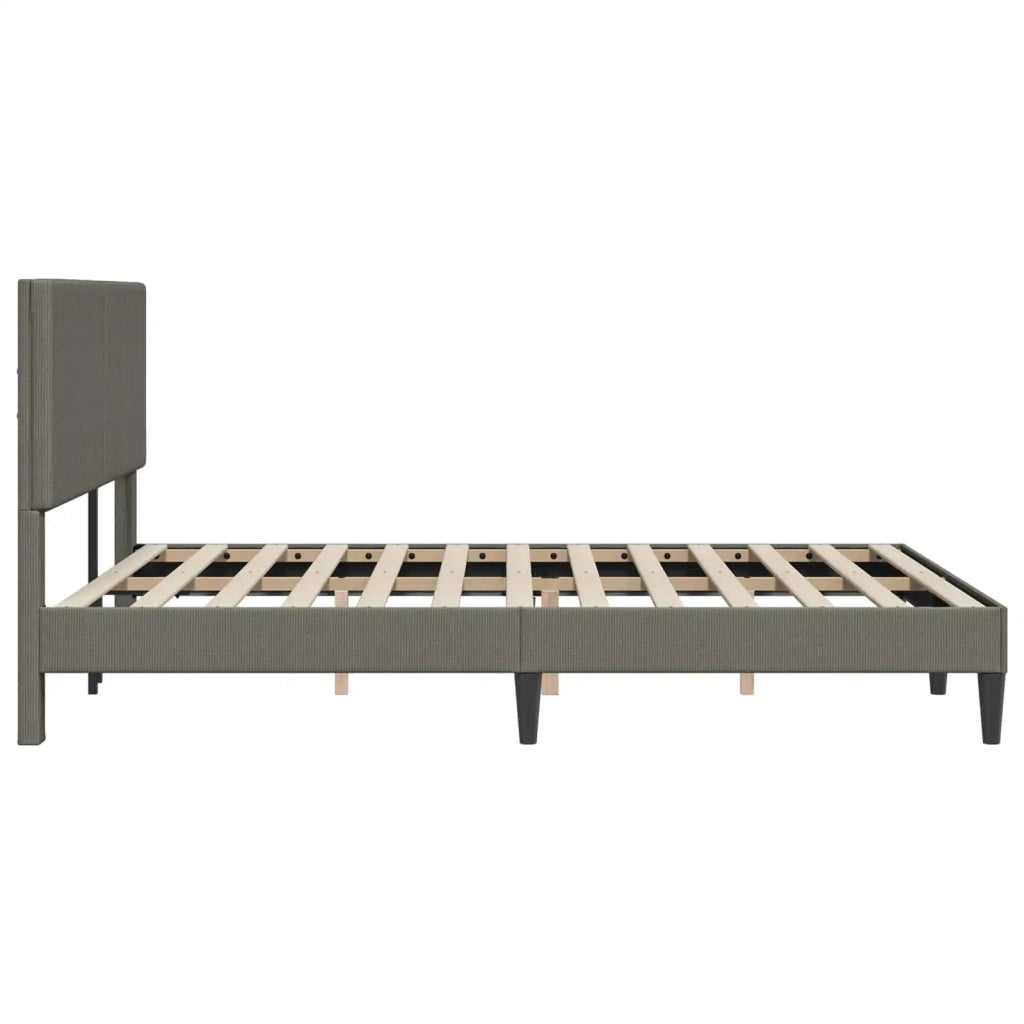 Struttura del letto-Giroletto Grigio Chiaro 120 x 190 cm Tessuto in Cords