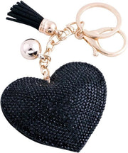 Accessorio per borse e zaini in pelle nera con strass e pennelli