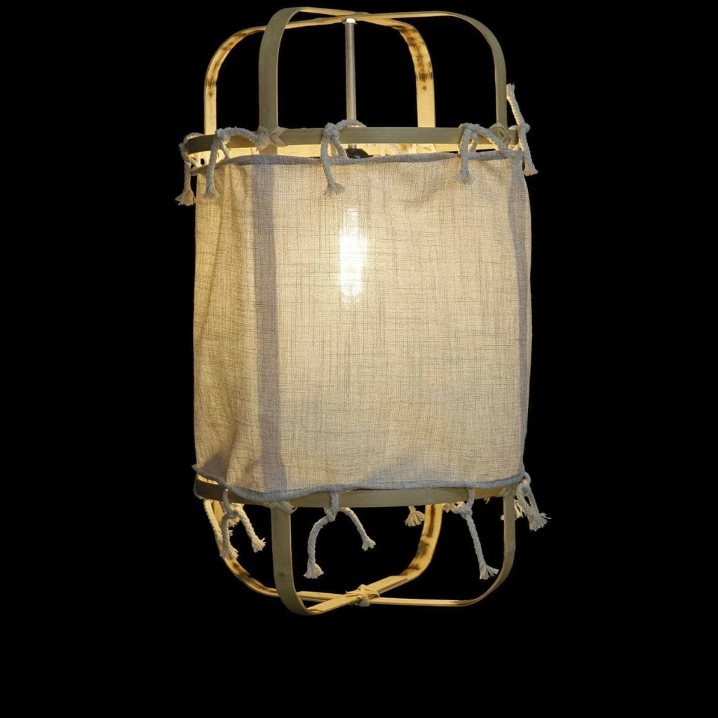 LÚZETE - LAMPADA DA SOFFITTO BAMBÙ POLIESTERE NATURALE AZUMI