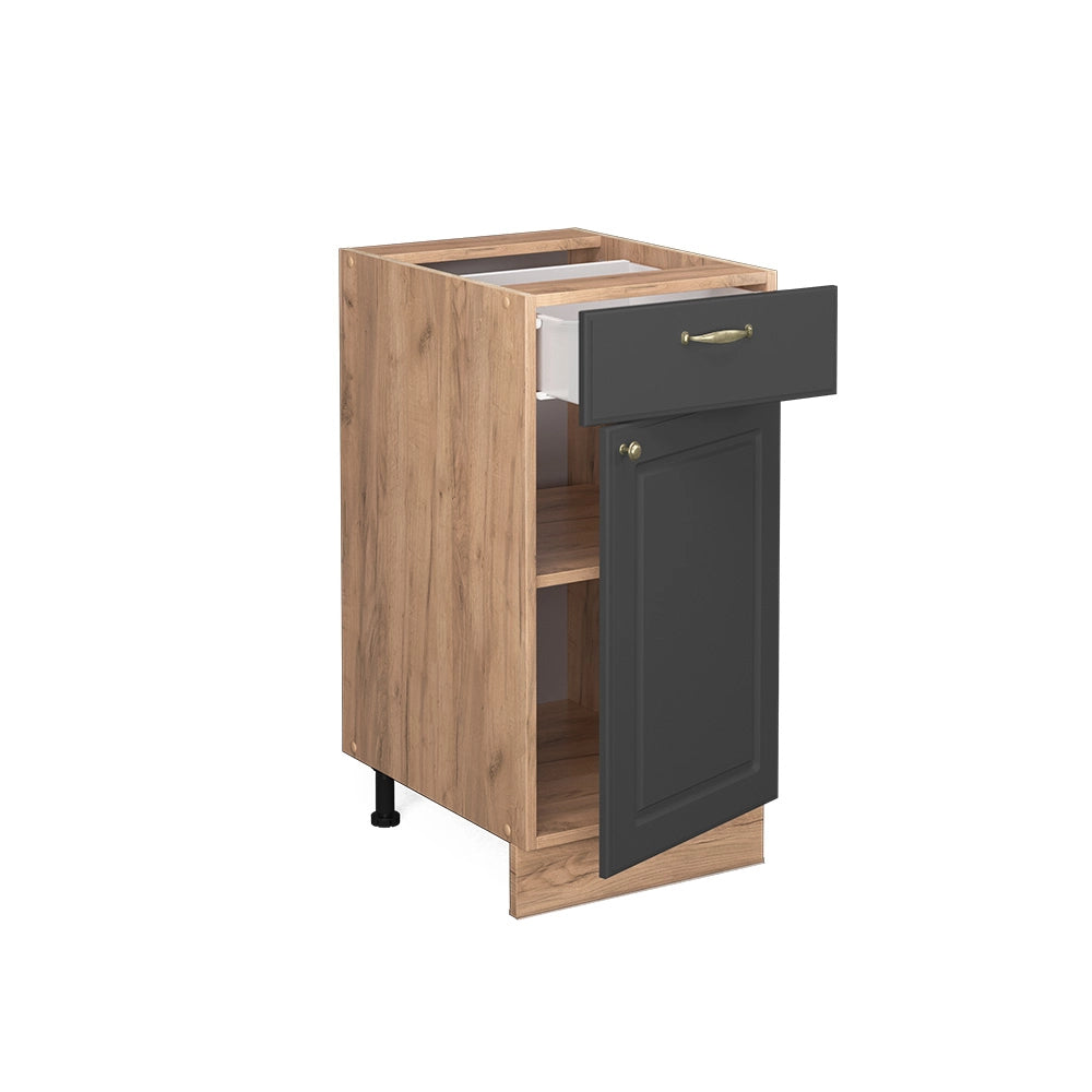 Mobiletto base per cucina Fame-Line Antracite-oro/Rovere dorato 40 cm, PL Rovere Vicco