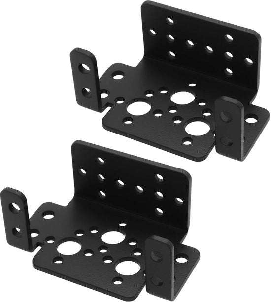 Supporto Servo in Alluminio - 2 Pezzi - 58x25x37mm - Adatto per 40x45x20mm Servi - Maggiore Stabilità - Materiale Duraturo - Supporto Servo