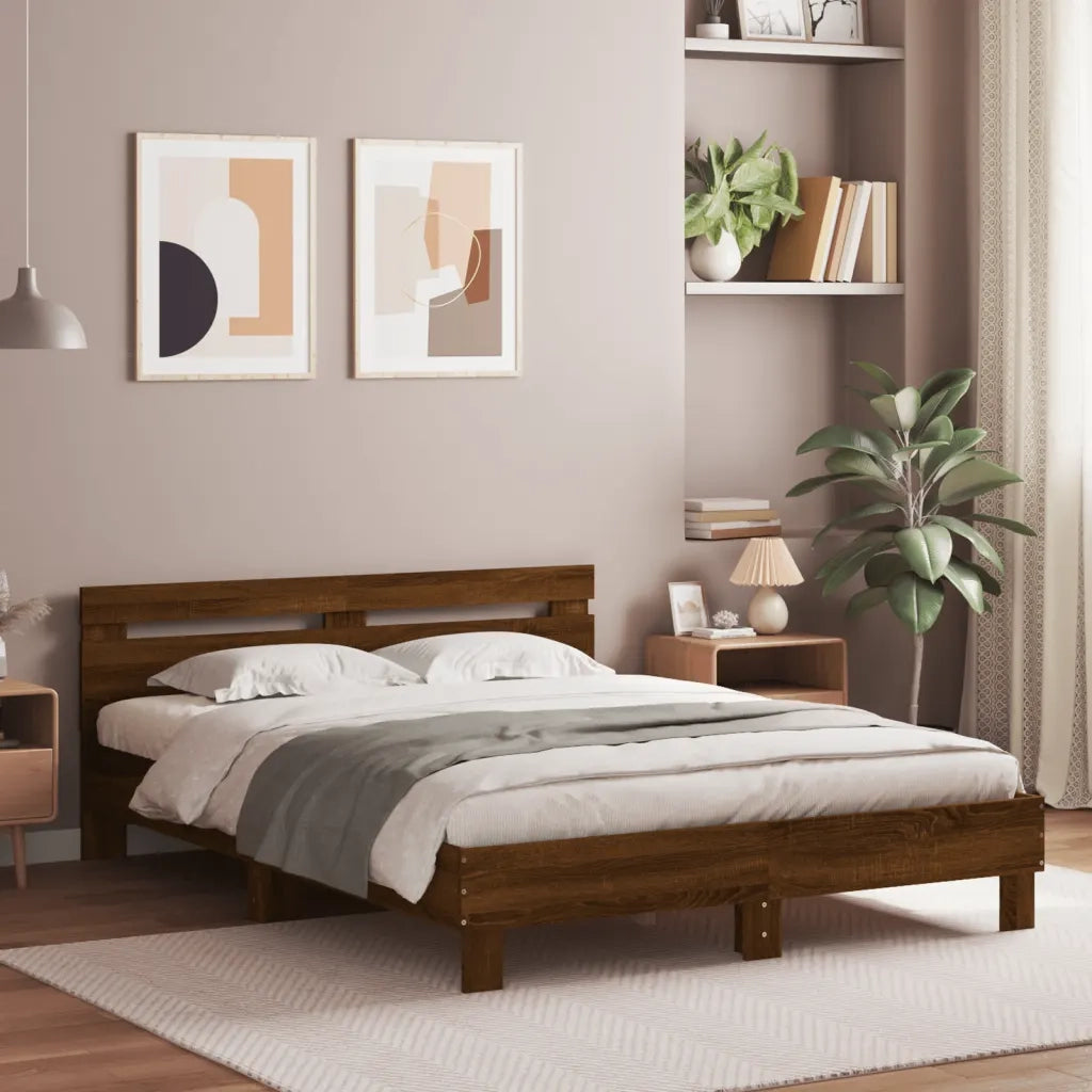 Giroletto Testiera Rovere Marrone 140x200 cm Legno Multistrato 3207426