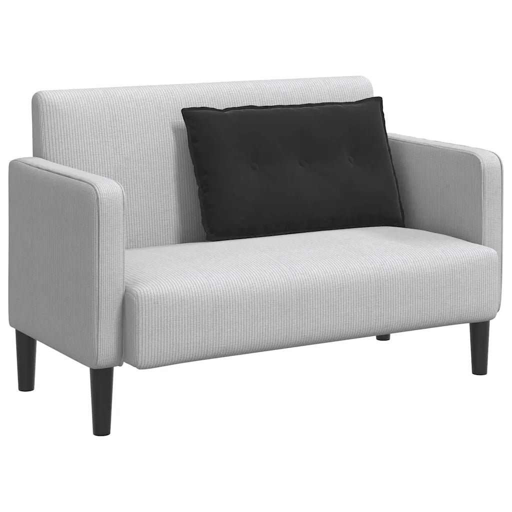 Cuscino per Schiena Nero 80 x 50 cm Tessuto in Cords 42014724