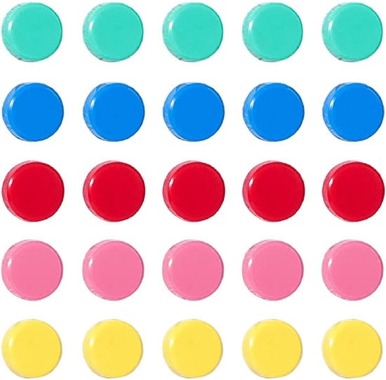 Magnetici decorativi per frigorifero - Magnetici forti e compatti per frigorifero - Multicolore - Magnetici per pannello magnetico - Adatti