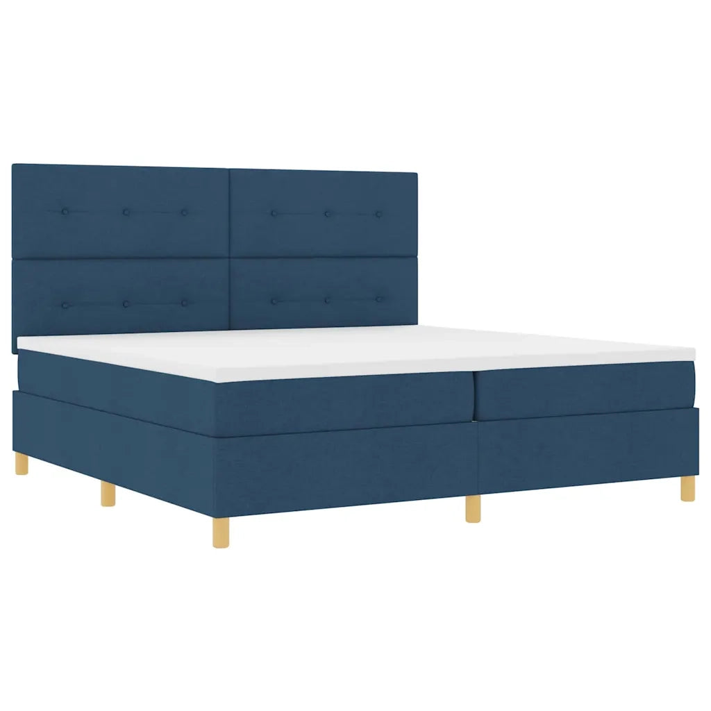 Letto a molle con materasso Blu 200 x 200 cm Tessuto 3339650