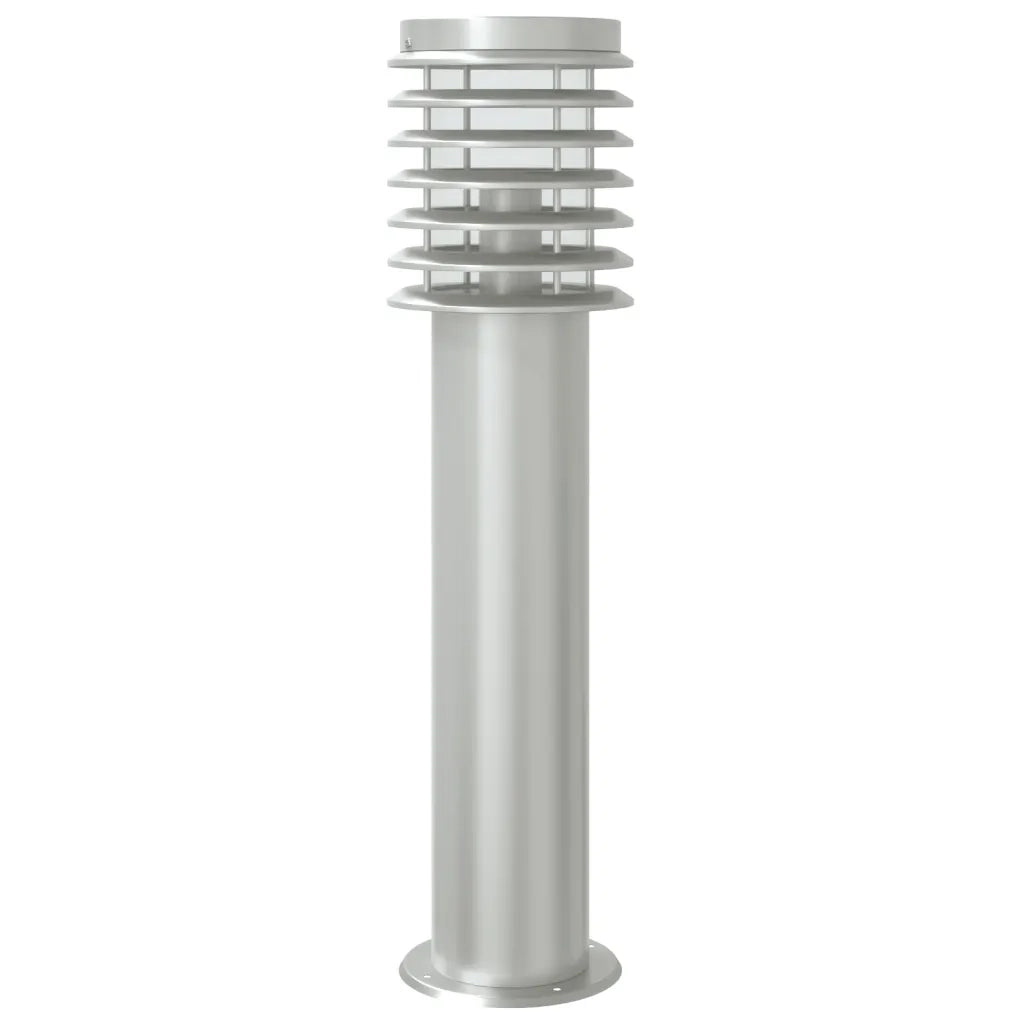Lampade da Terra per Esterni Sensore 3 pz Argento 60 cm Acciaio 4006366