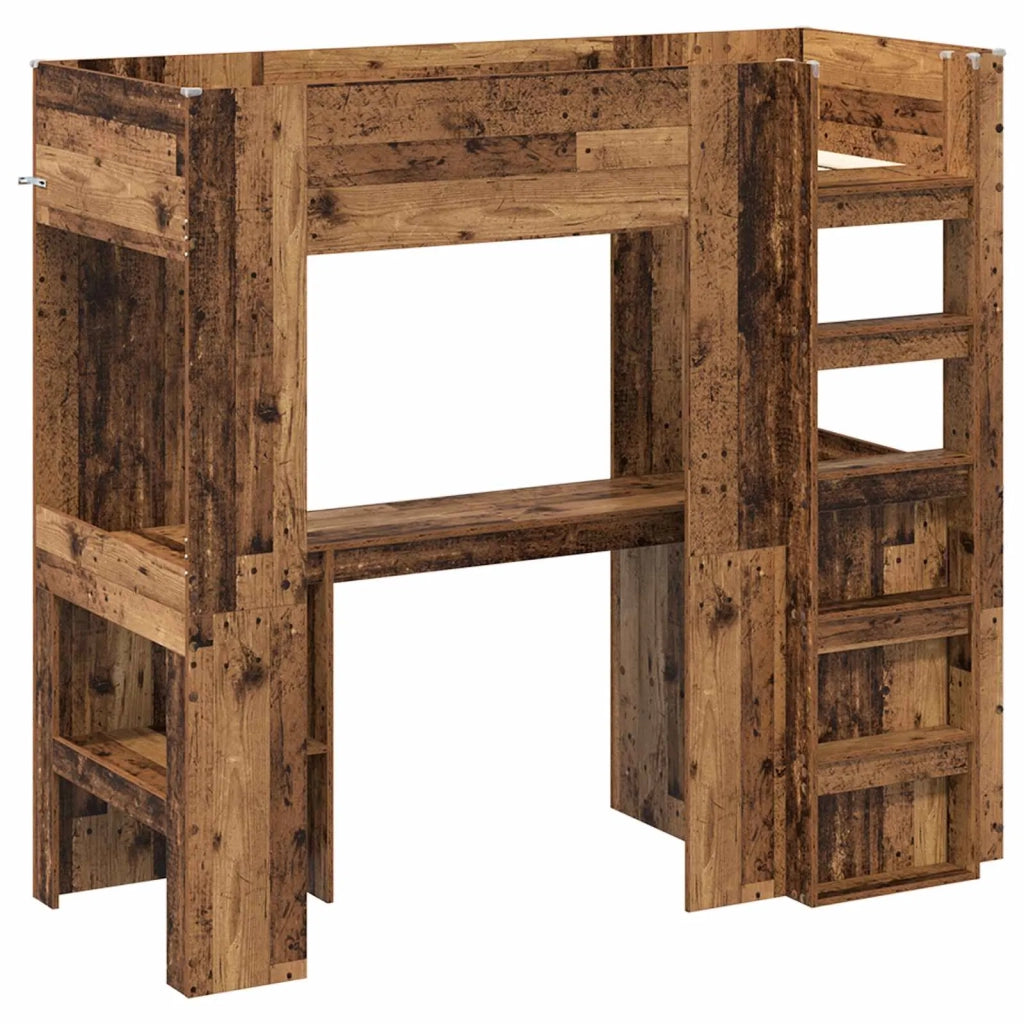 Struttura letto a castello con scrivania Legno vecchio 3410433