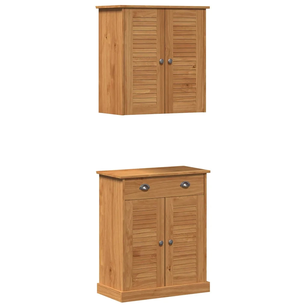 Set di mobili per il bagno VIGO 2 pcs Marrone e Marrone Miele 3328541