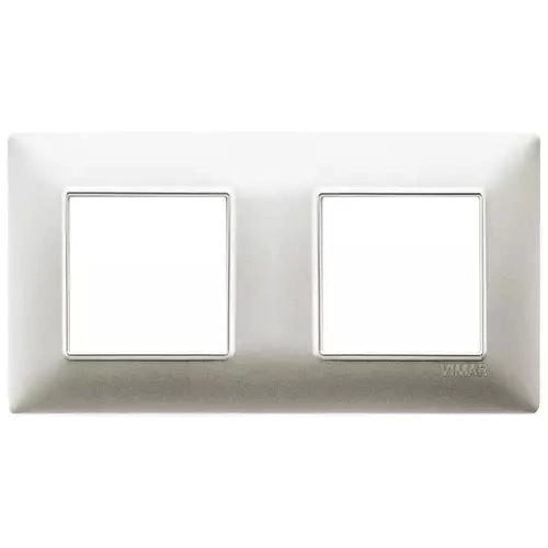 VIMAR PLANA - PLACCA 4M (2+2) INT71 NICHEL OPACO