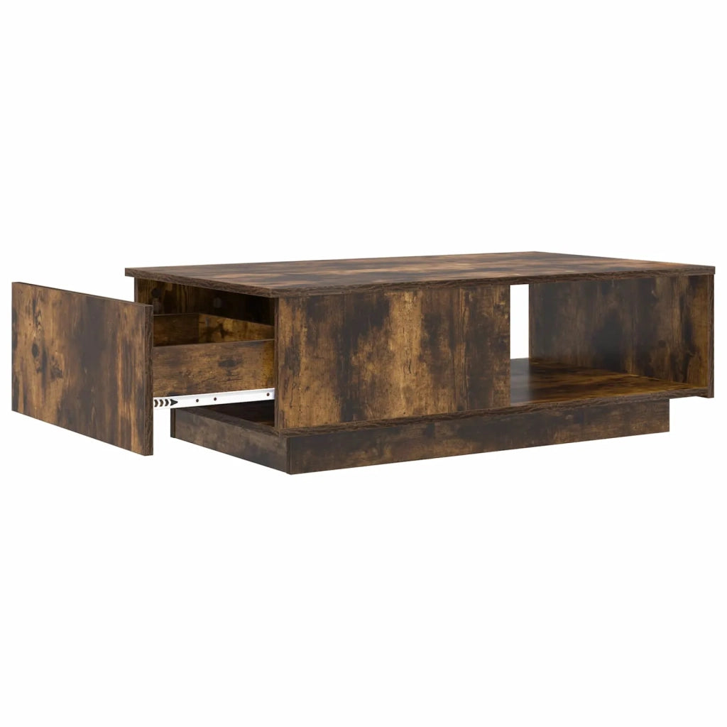Tavolino da salotto con cassetto Rovere fumé 95 x 55 x 31 cm 8000184