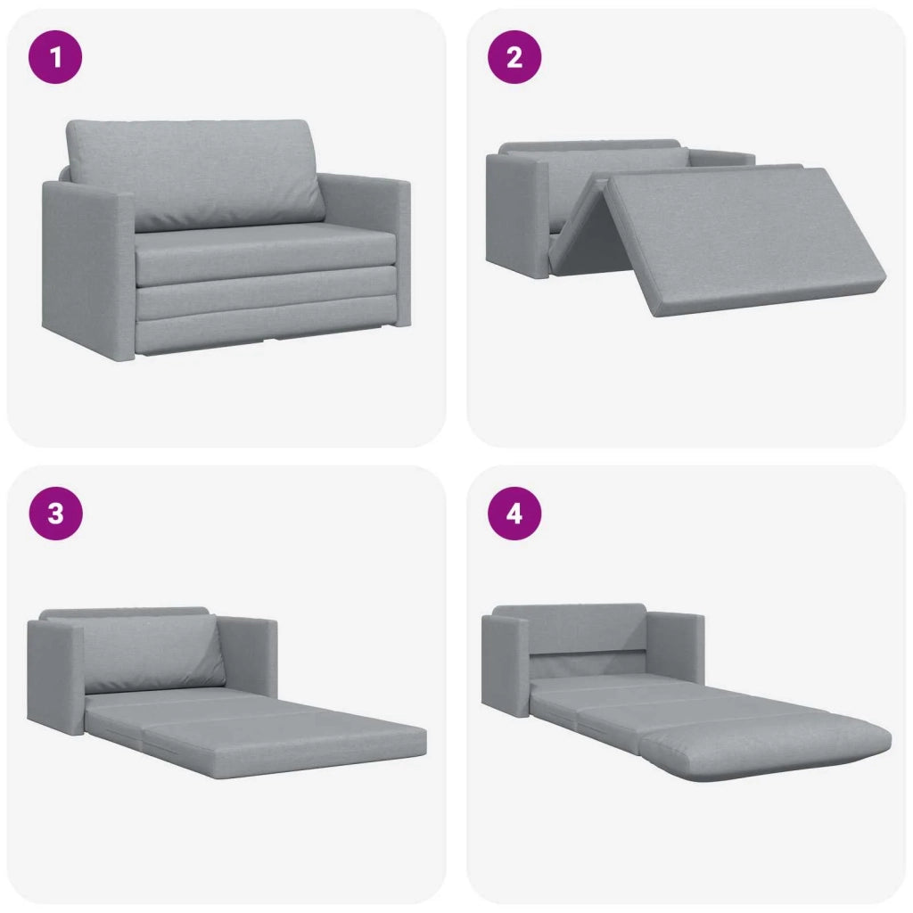 Divano letto | Sof¨¤ letto | Letto singolo 110cm Grigio chiaro Tessuto