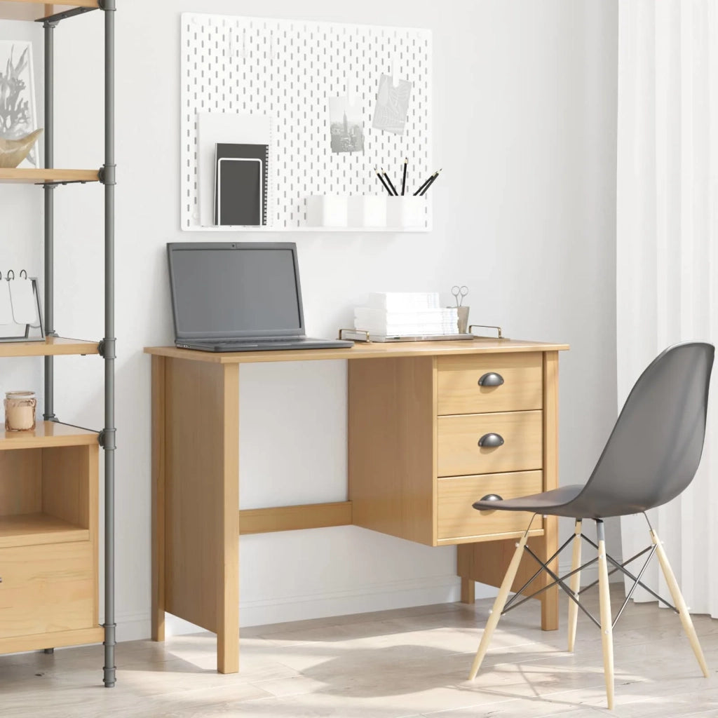 Scrivania con Cassetti HILL Marrone miele 100 x 45 x 74 cm 42025038