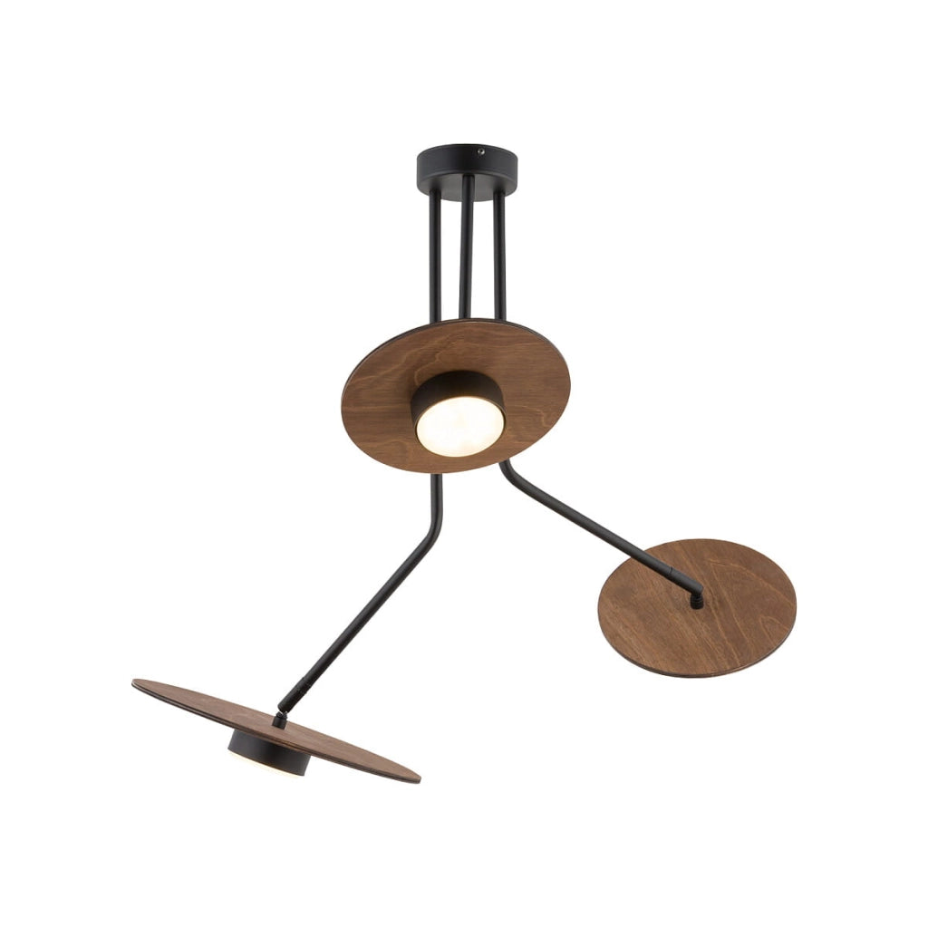 Plafoniera LED Nowodvorski DISK nera legno 72cm 3xGX53