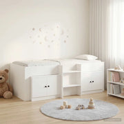 Struttura Letto Loft con Mobile 3 pcs Bianco Legno multistrato
