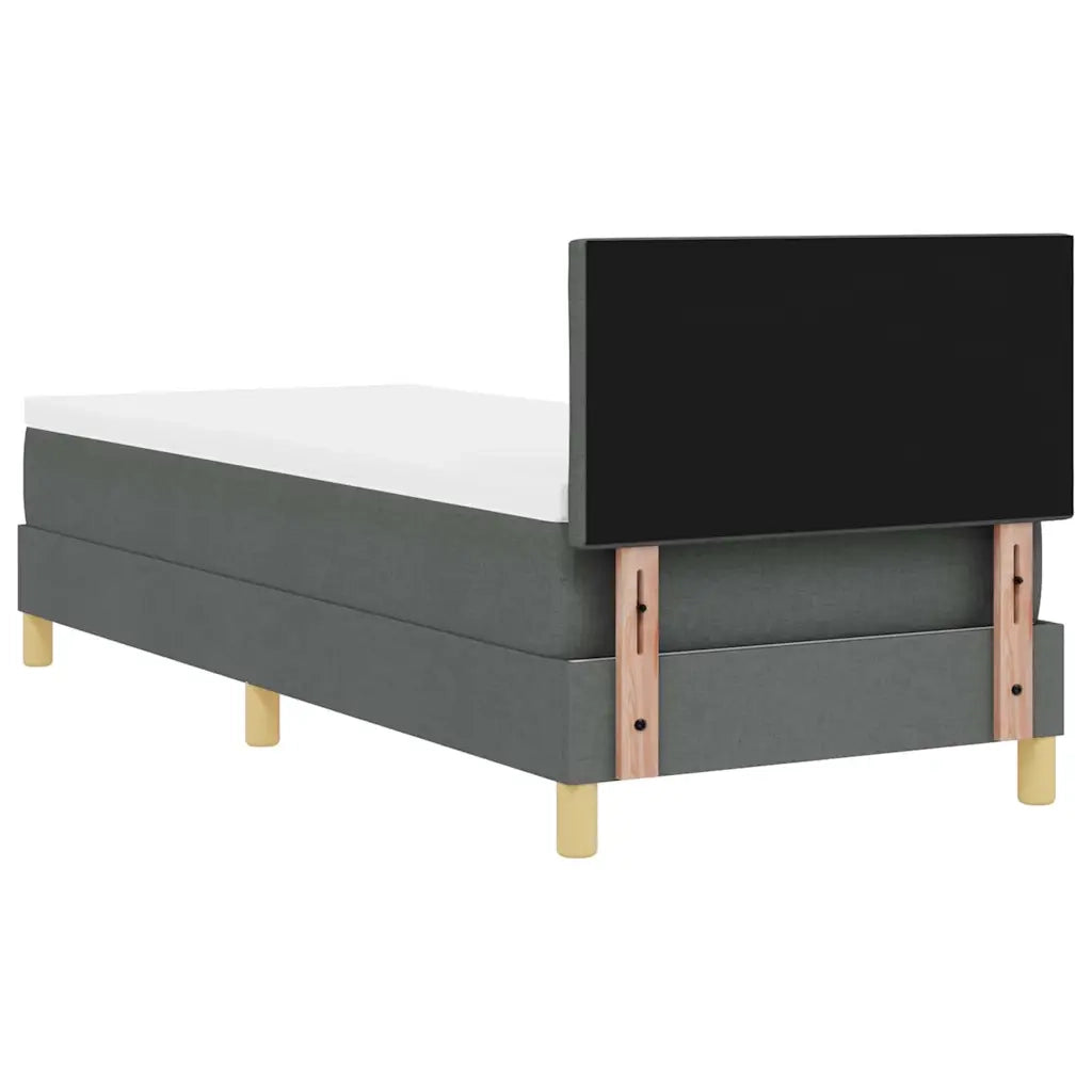 Letto a Sorgente LED Grigio scuro 80 x 200 cm Tessuto 3342472