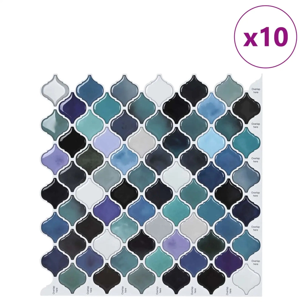 Piastrella Lanturn 10 pcs Blu Verde 27 x 27 cm