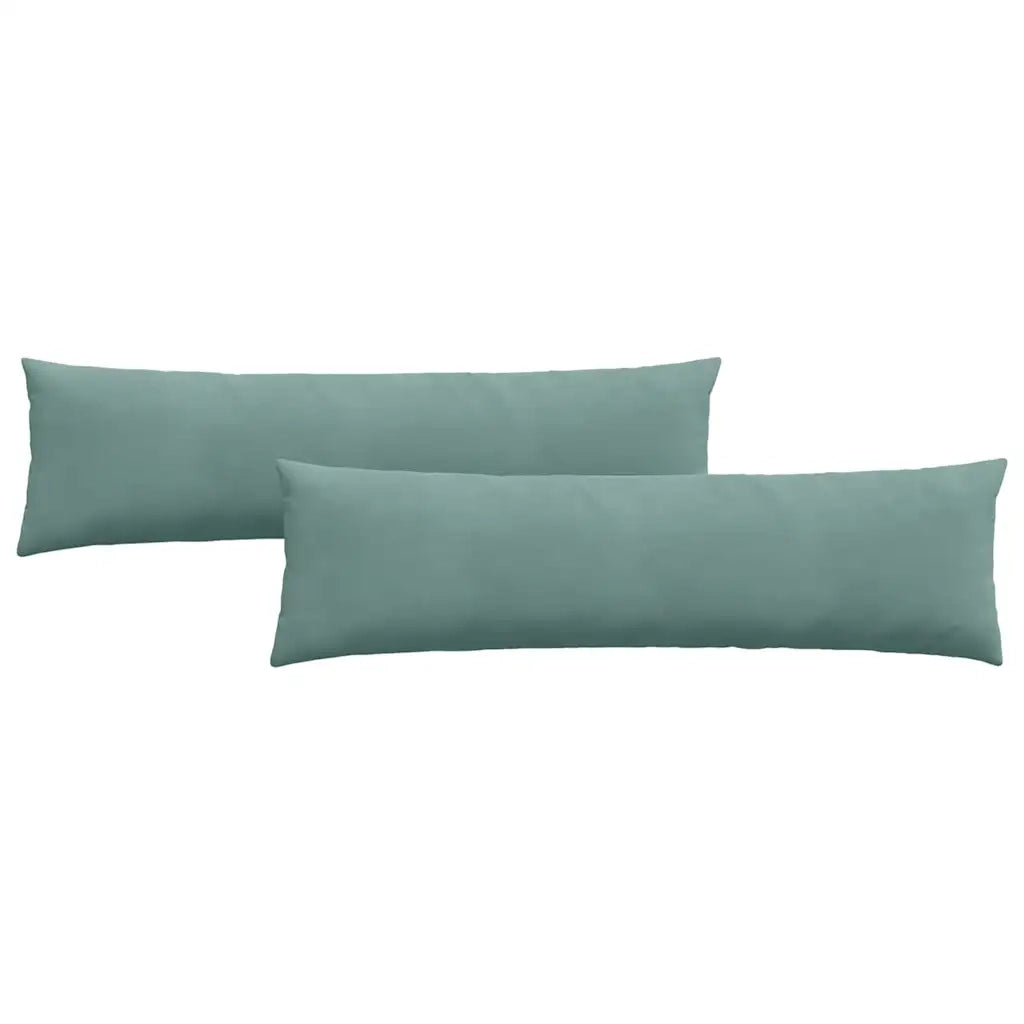 Cuscini da Divano 2 pz-Set di 2 Cuscini per Sofa Verde Mare 145 x 40 cm Tessuto in Cords
