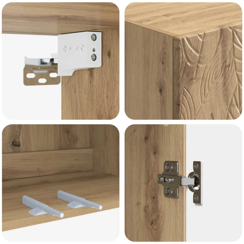 Set di armadi 2 pcs Rovere Artigianale Legno ingegnerizzato 3416699