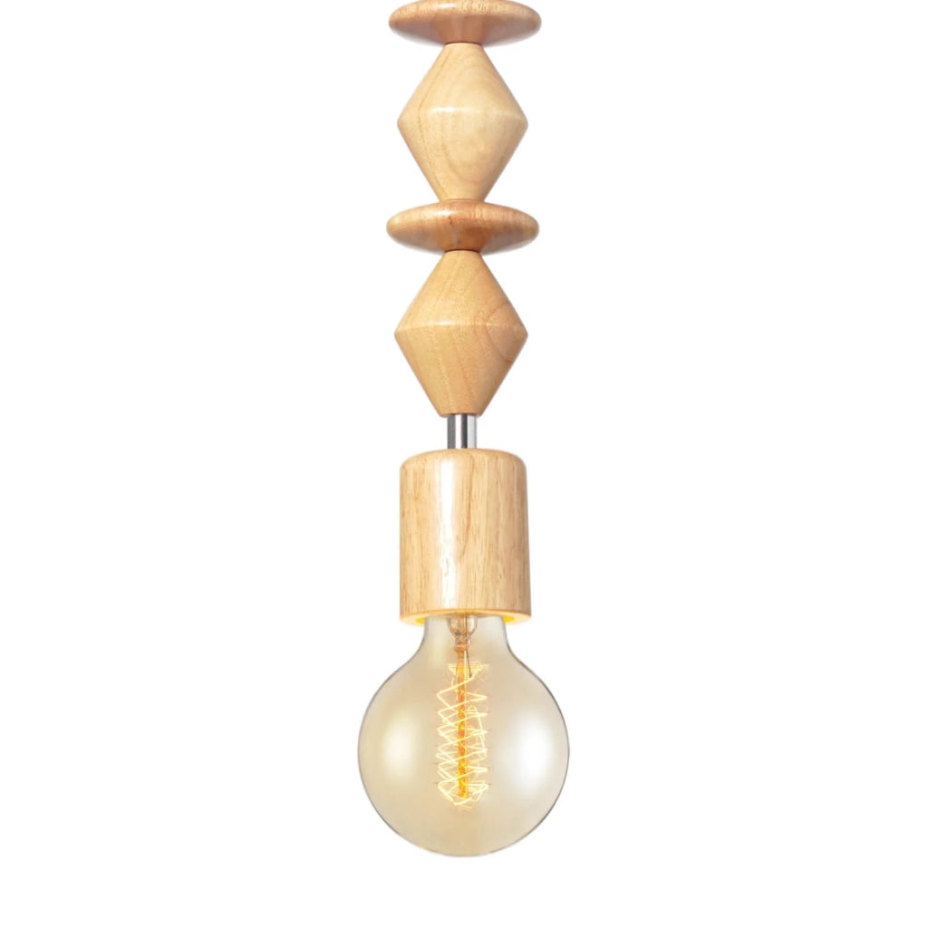 LÚZETE - CIONDOLO IN LEGNO CROMATO 56 CM