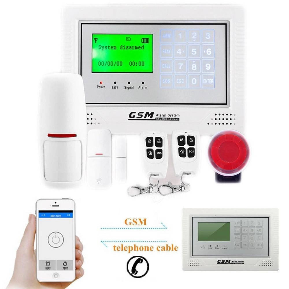 Trade Shop - Kit Antifurto Casa Allarme Display Touch Screen Combinatore Gsm Wireless App -