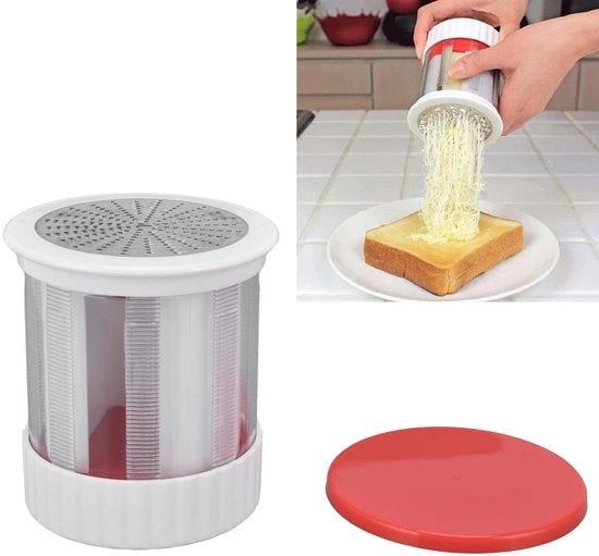 ONF3 - Raspia Verdure Portatile - In acciaio inossidabile - Ideale per verdure - Raspia Formaggio - Facile da usare - Adatto per la cucina