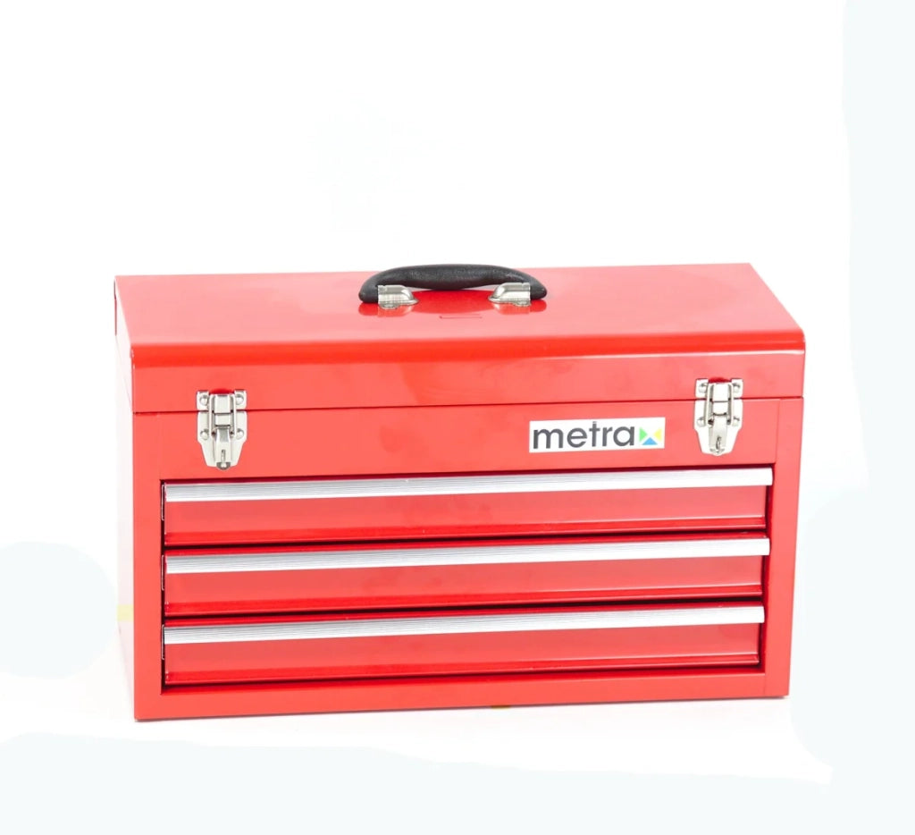 Cassetta degli attrezzi, standard, 3 cassetti, colore rosso