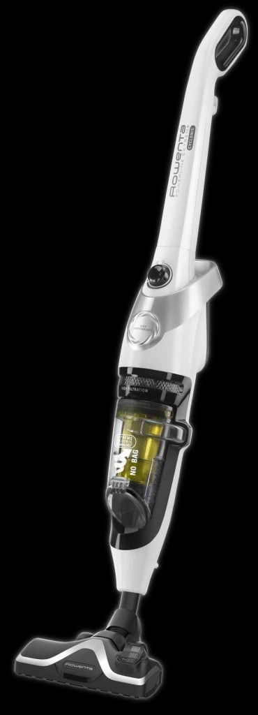 Rowenta RH8147WA Powerline Extreme Aspirapolvere a Bastone Ciclonico Senza Sacco 0,9 L 750 W 77 dB colore Bianco Giallo