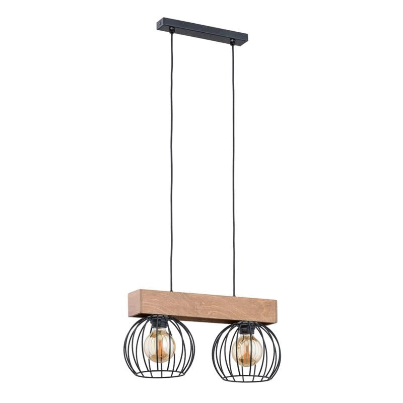 Plafoniera ARIZAN Alfa 2xE27 cestelli metallo neri