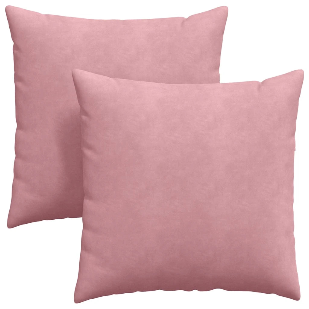 Cuscini da Divano 2 pcs Rosa 80 x 80 cm Tessuto in Cords 42014061