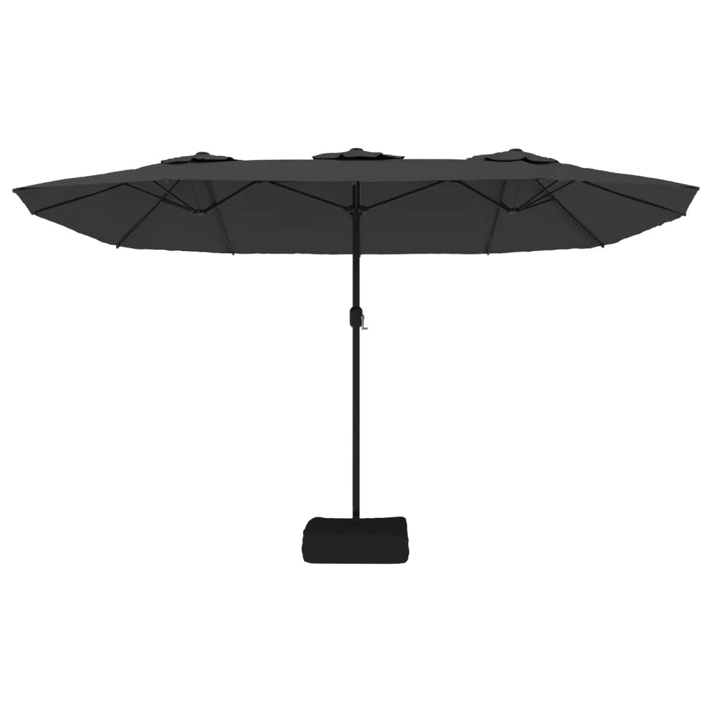 Ombrello | Parasolne a Doppia Testa con LED Antracite 449x265 cm