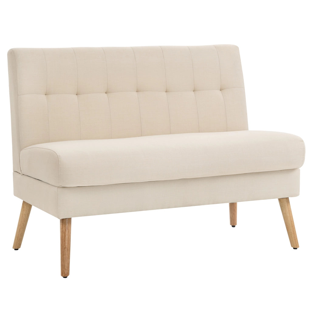 Divano 2 posti ¨C Minimal ¨C beige, tessuto, 80x90