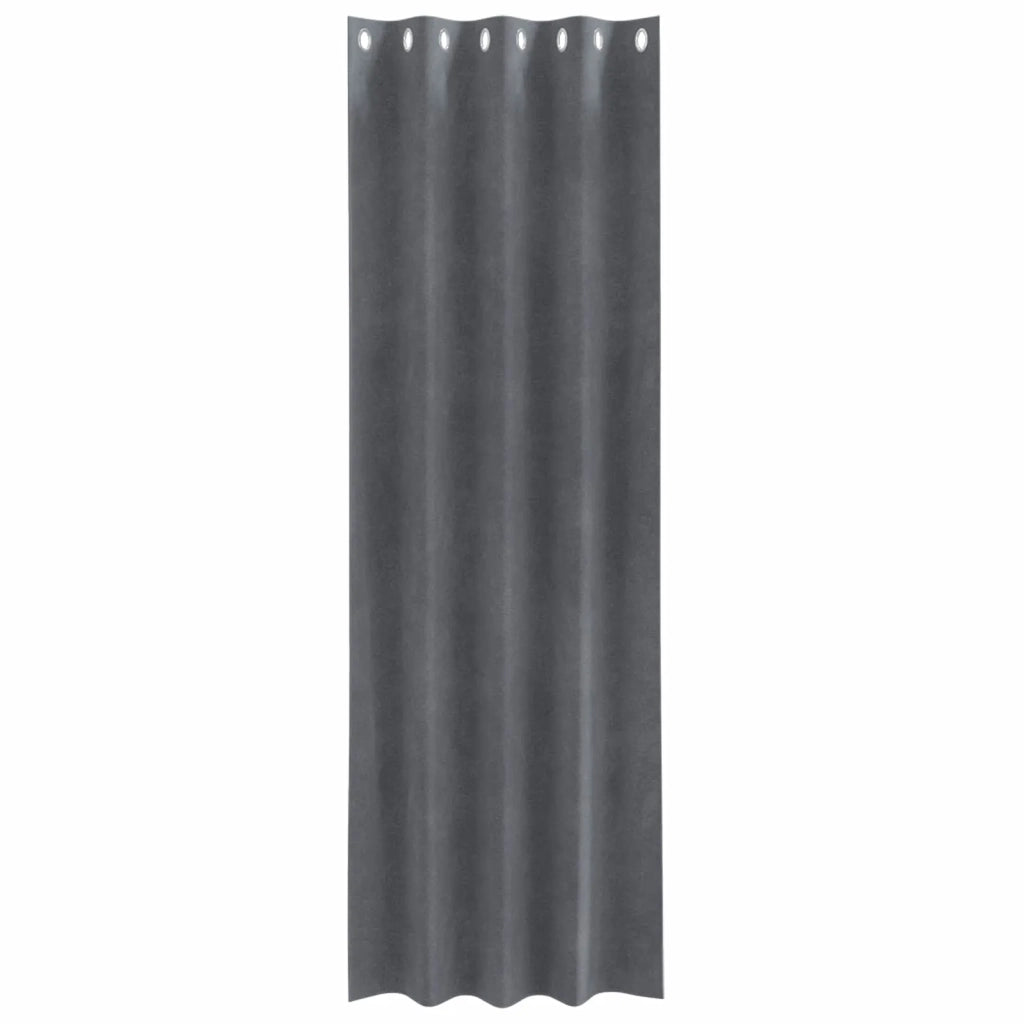 Tende Oscuranti | Tende Blackout 2 pz Grigio chiaro 140 x 260 cm Velluto