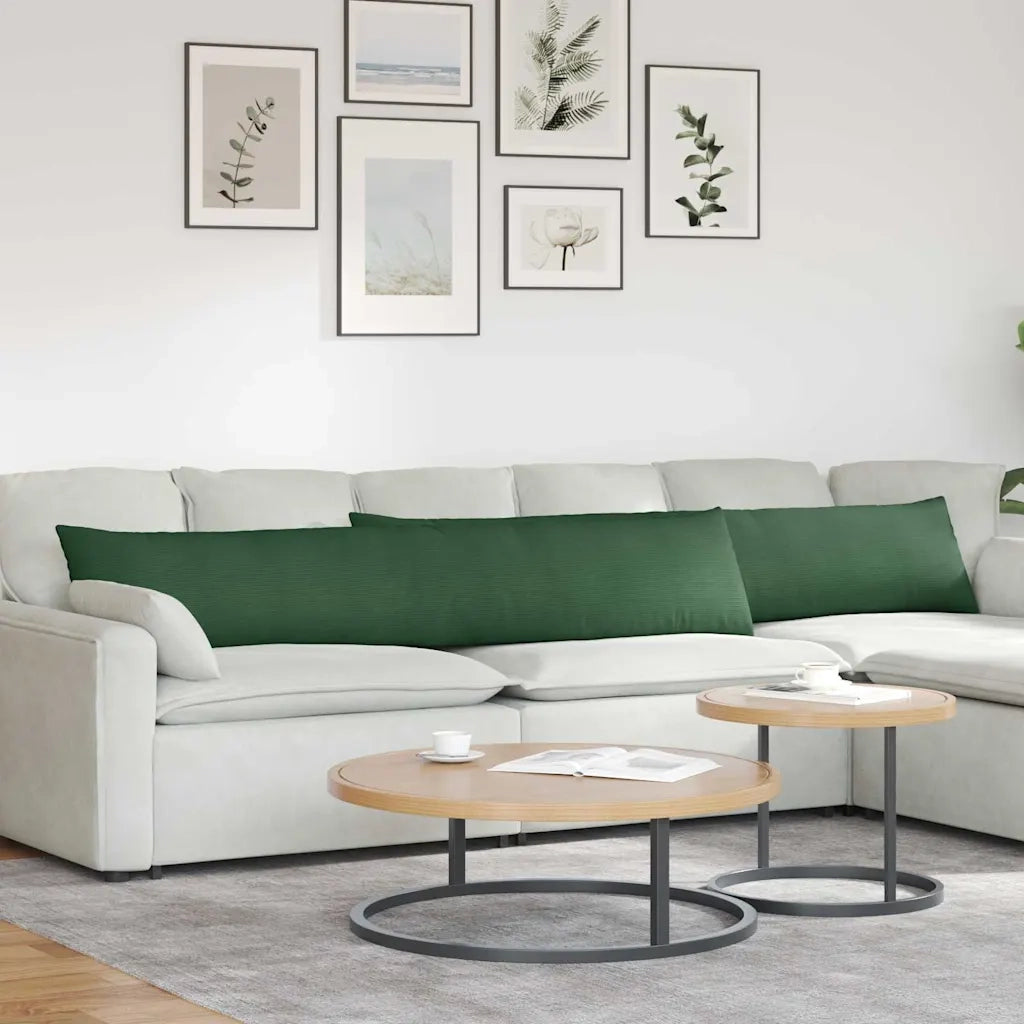 Cuscini da Divano 2 pcs Verde Scuro 200 x 40 cm 42013908
