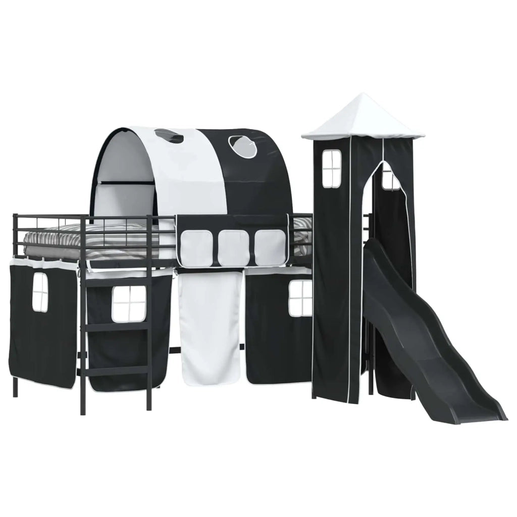 Struttura del letto loft per bambini Nero 100 x 200 cm Metallo 42020874