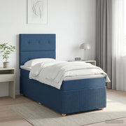 Letto box spring con materasso Blu 100 x 200 cm Tessuto 3454332