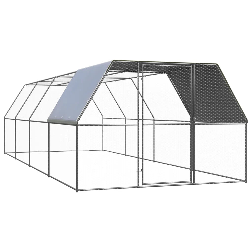 Gabbia per Polli Pollaio da Esterno 3x8x2 m in Acciaio Zincato cod mxl 53267
