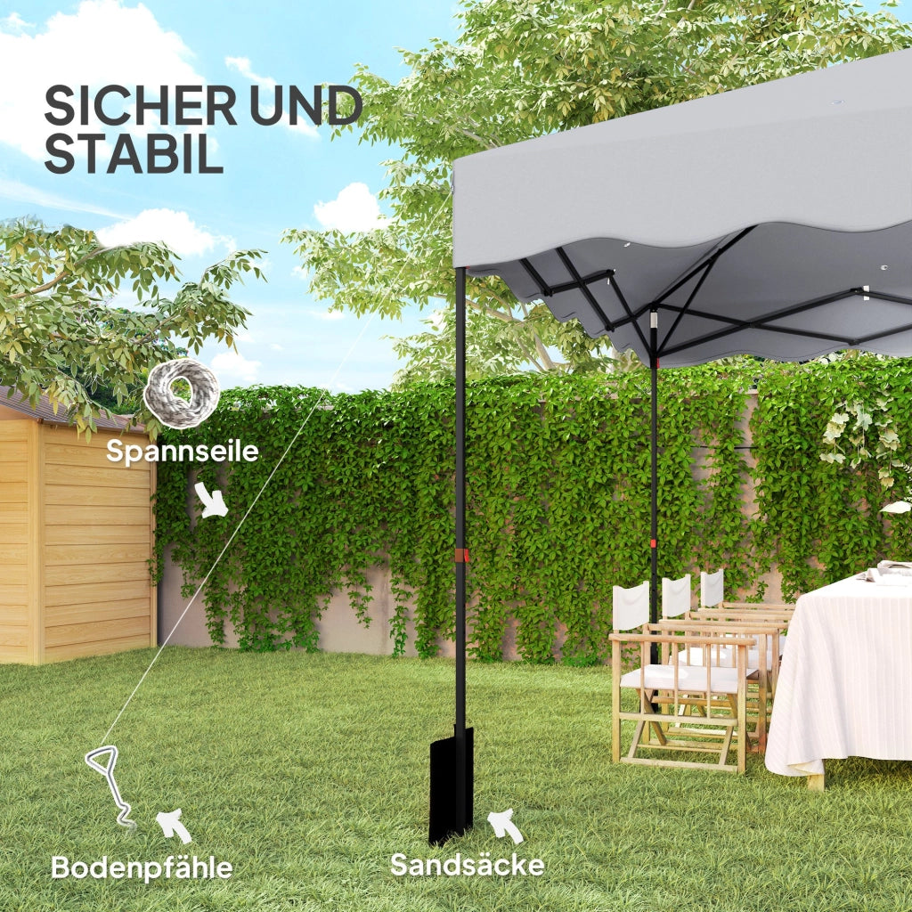 Gazebo 3x3 m ¨C Minimal ¨C Tessuto Grigio Chiaro