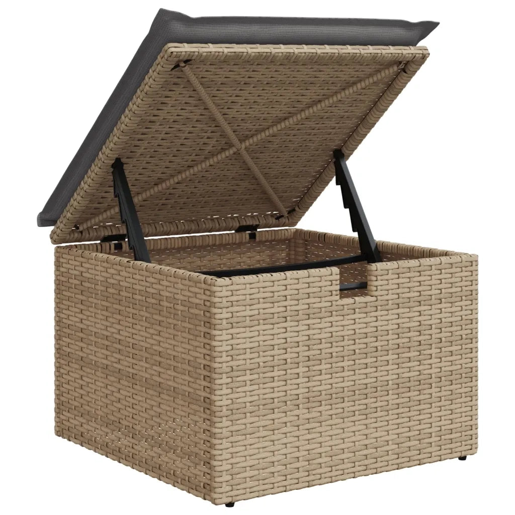 Set Divano da Giardino 8 pz con Cuscini Beige in Polyrattan 3274839