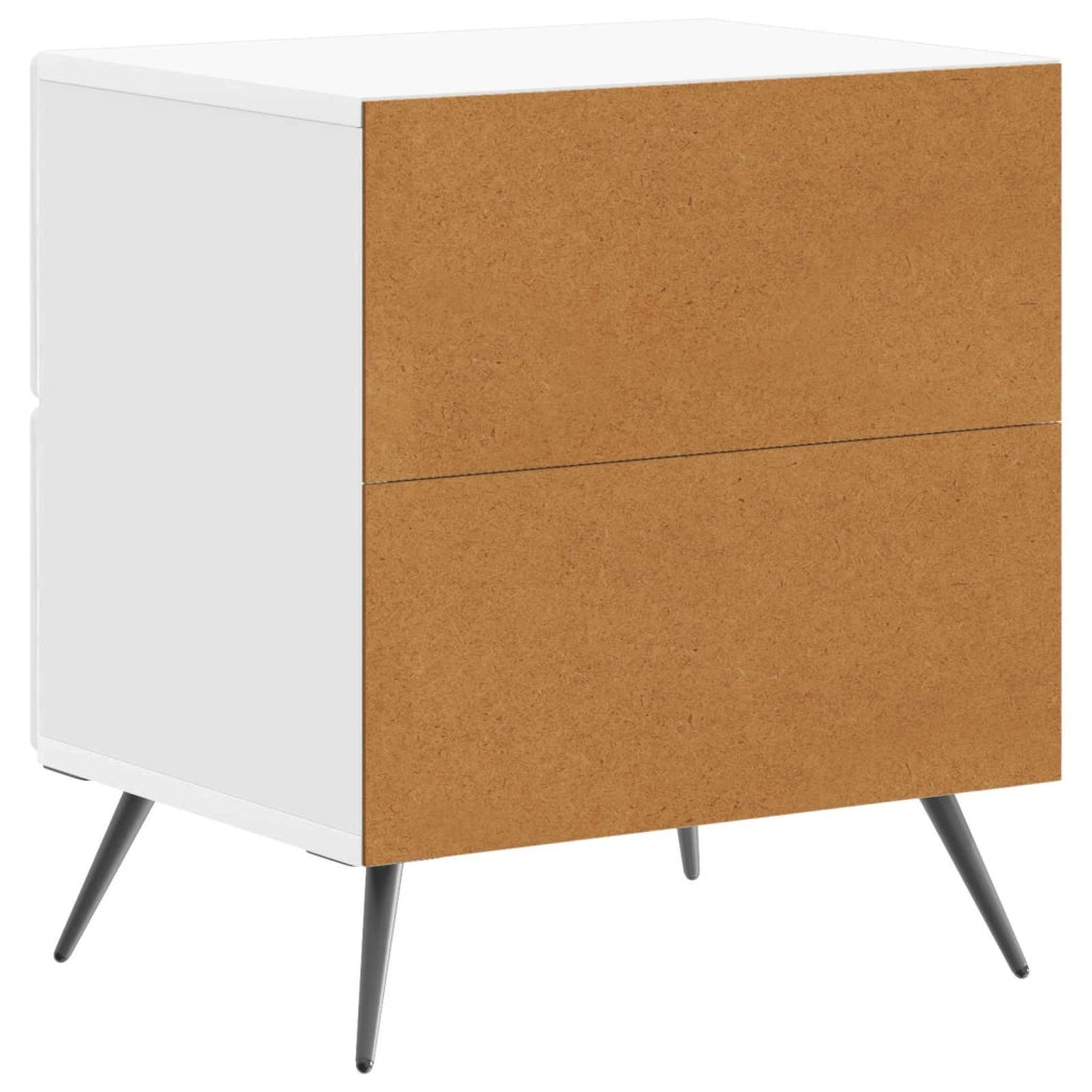 Armadio da Notte 2 pcs Bianco Lucido 43 x 34,5 x 47,5 cm 895454