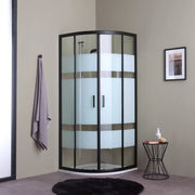 Box doccia semicircolare 80x80 cristallo nero