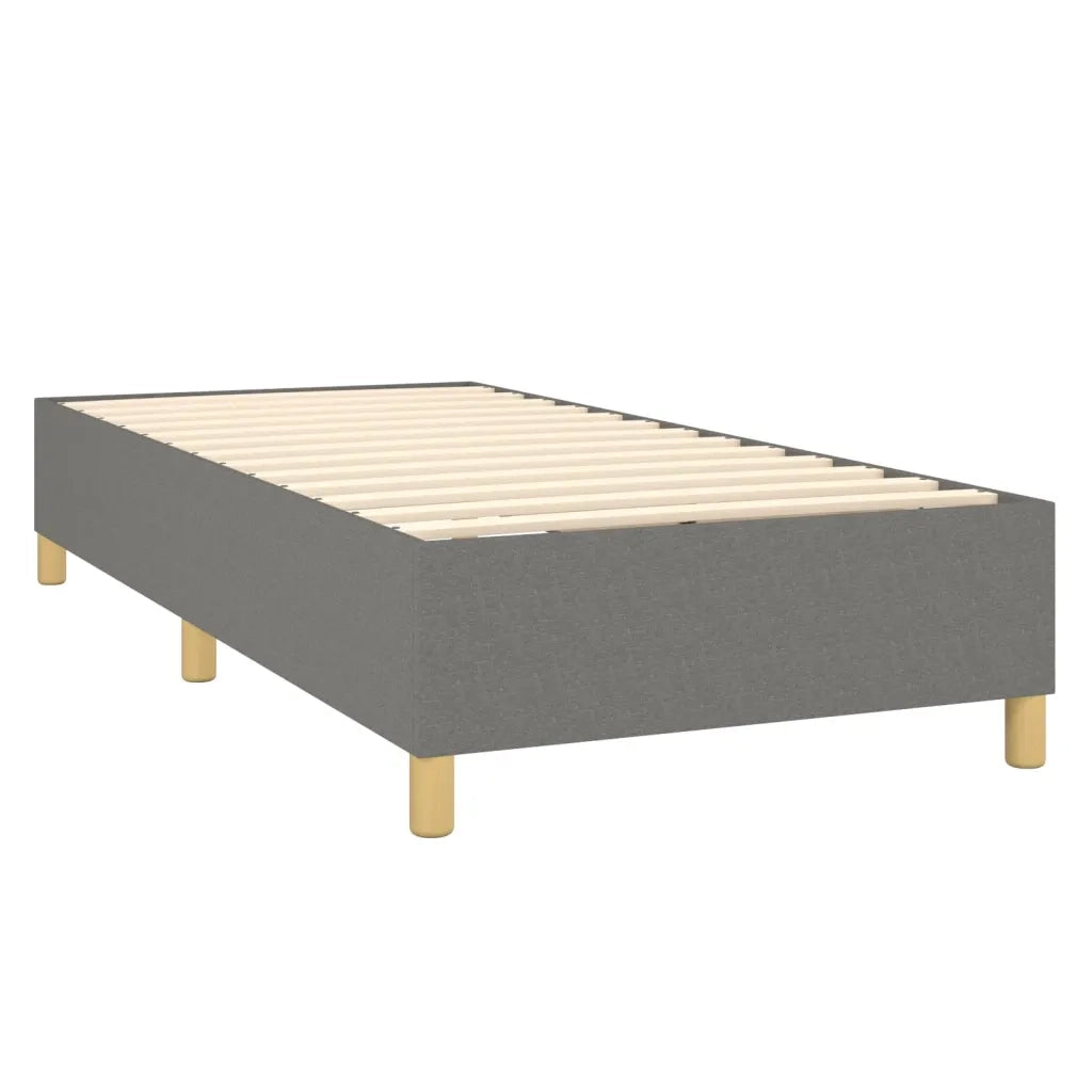 Letto a Molle Materasso e LED Grigio Scuro 100x200cm in Tessuto 3138854