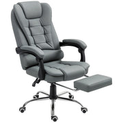 Sedia da ufficio ergonomica reclinabile con poggiapiedi ¨C Xylo ¨C Finta pelle grigio