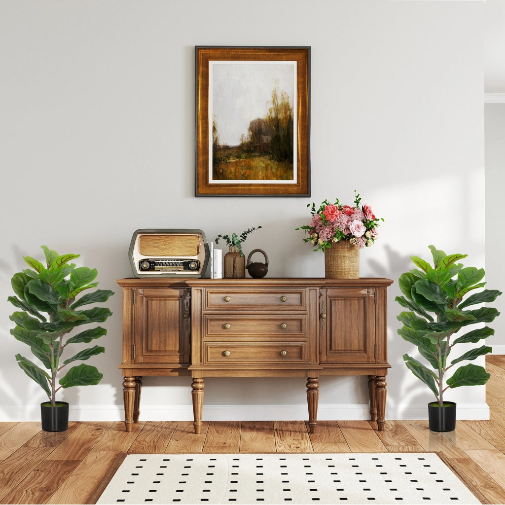 Albero finto Ficus 80 cm con vaso ¨C zephmum ¨C verde, plastica